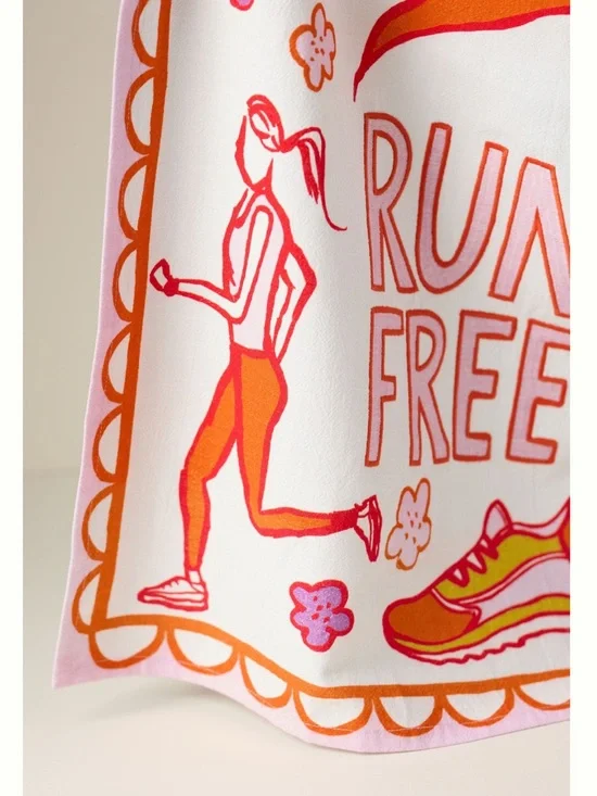 🏃‍♀️Anthropologie Embroidered Dish Towels New Running Amuse La Bouche Runner