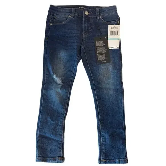 NWT Hudson Kids Girl’s‎ Skinny Jeans In Midnight Size 5 Flap Back Pockets