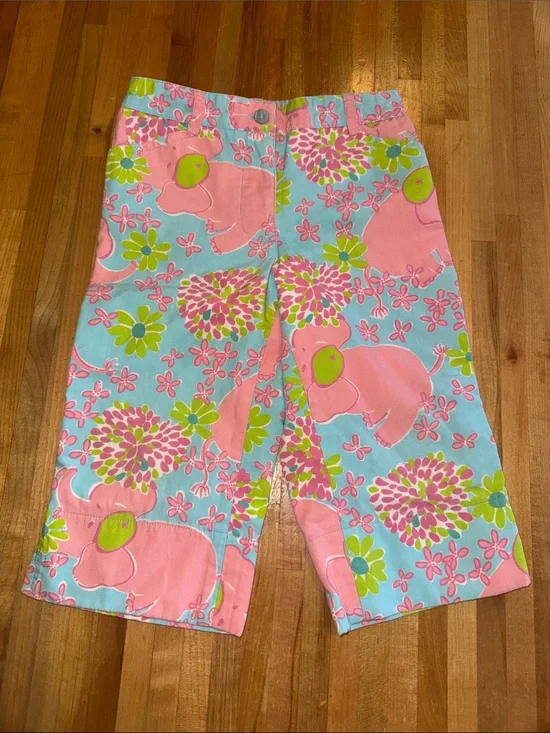 Lilly Pulitzer Elefrance Pattern Girls Capris