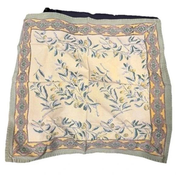 4 Couleur Nature by Bruno Lamy Olive Branch Print Cloth Cotton Napkins 19