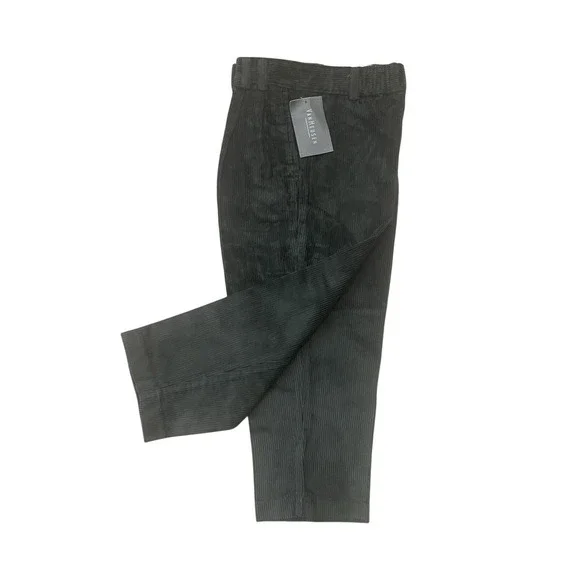 NWT  Vtg  Y2K VanHeusen Pants Boys 6 Hunter Green Pleated Corduroy Holiday Slack