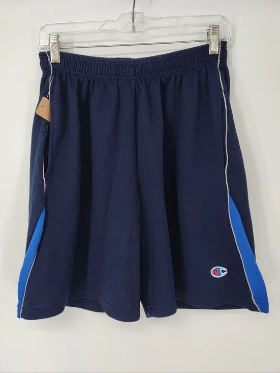 Champion Kids Navy Blue Shorts with Royal Blue Side Panels Boys Size X Large