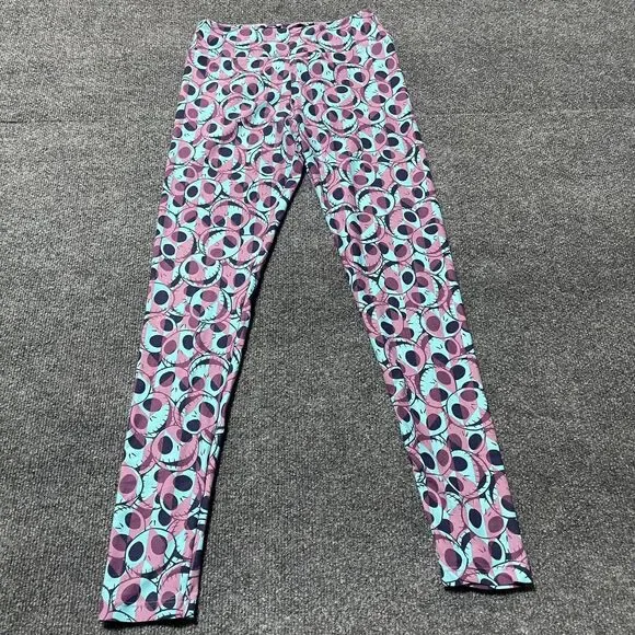 LuLaRoe Leggings Girls One Size 15-4 Purple Blue Soft Stretch Jack Skellington