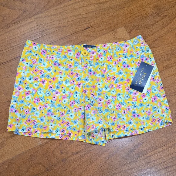 Polo by Ralph Lauren Yellow and Blue Tailored‎ Shorts