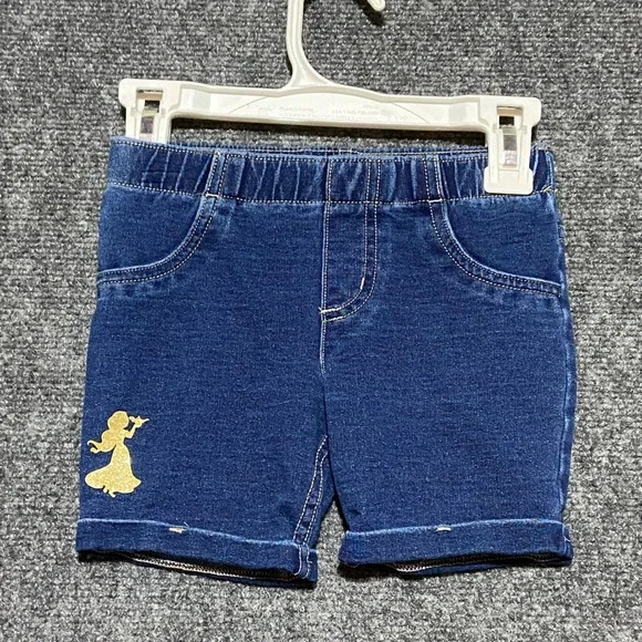 Disney Jumping Beans Girls Blue‎ Soft Denim Jasmine Shorts Size 4 GE92D004GALA