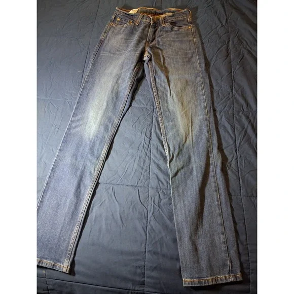 Levi's 511 Slim Fit Kids Jeans W26 L32 Medium‎ Wash Blue Denim Pants