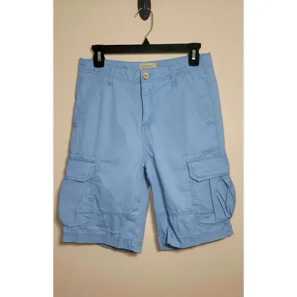 Lucky Brand Boy's Size 16‎ Youth Cargo Shorts Blue 100% Cotton
