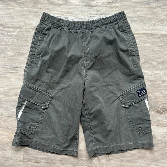 VTG Old Navy 2003 Olive Green Cargo Shorts Boys Size‎ 14