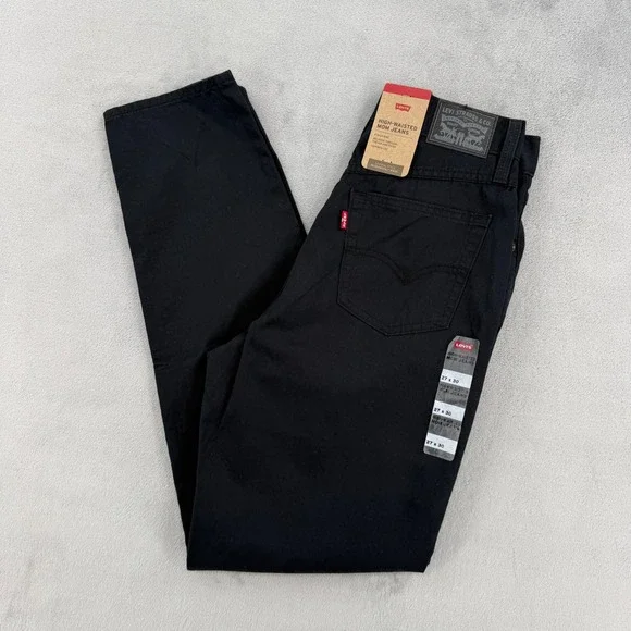 Levis 80s Mom Lightweight Jeans Womens W 27 L 30 High Rise Tapered Leg Black