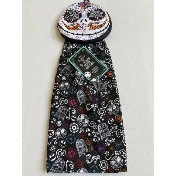 Jack Skellington Nightmare Before Christmas Day O The Dead Kitchen Hanging Towel