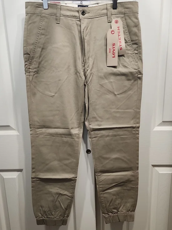Levi's Men’s Khaki Stretch Chino Jogger Pants 33x30