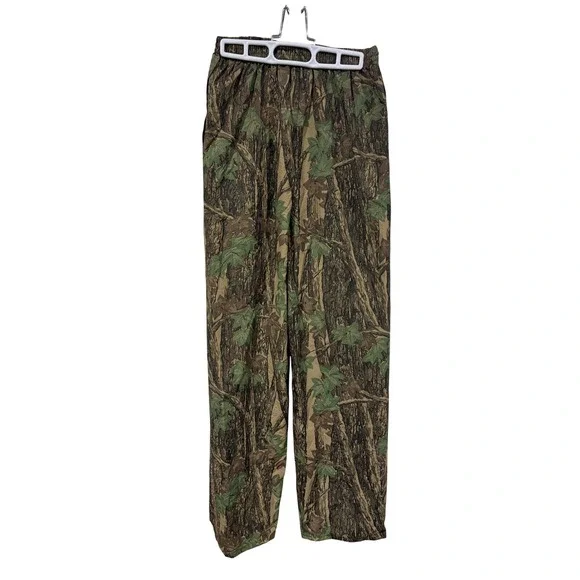 Duck Bay Vintage Brown Camo‎ Rain Pants Elastic Waist Water Resistant Kids Large
