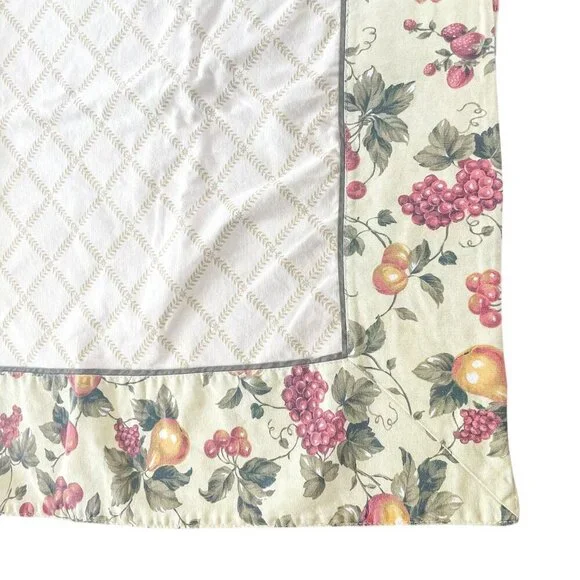 Waverly Garden Room Fruit Border Print Rectangular Tablecloth Summer Orchard