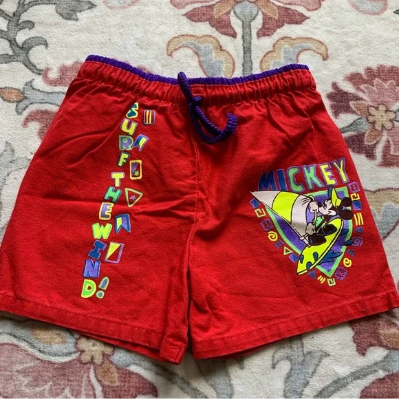 VTG Mickey Mouse Red Kids‎ Swim Shorts