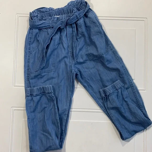 Boden Kids Tie-Waist Chambray Jogger 11Y‎