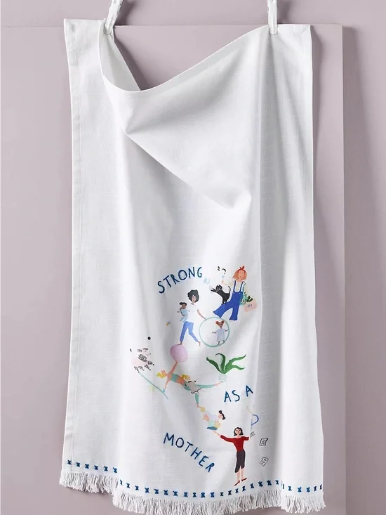 New🌟Anthropologie-Atelier Mave Strong As A Mother Dish Towel