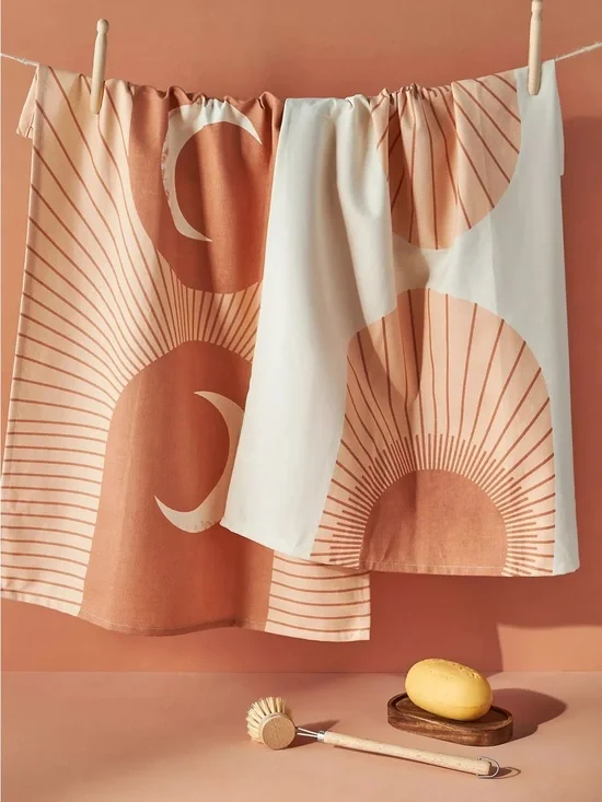 New🌟Anthropologie-Diptych Dish Towels, Set of 2