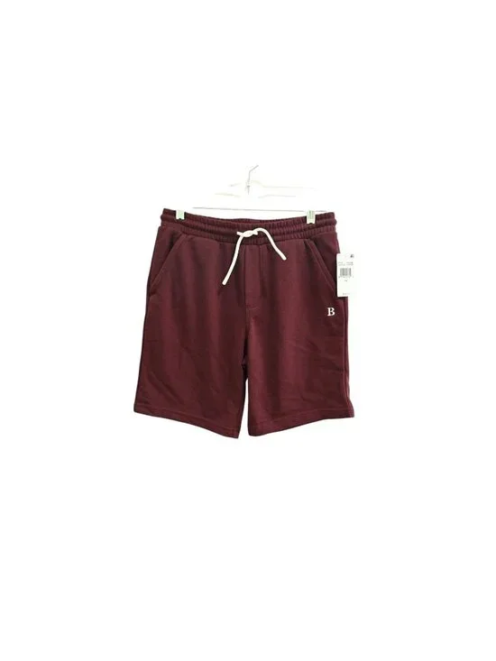 NWT B by Brooks Brothers Jersey Drawstring Shorts Sz 14 Youth Burgundy Logo
