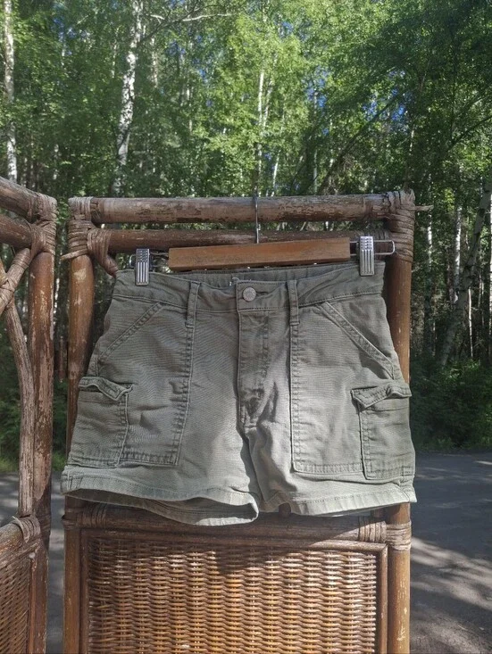 Teen Girl's Olive Green Cargo Shorts
