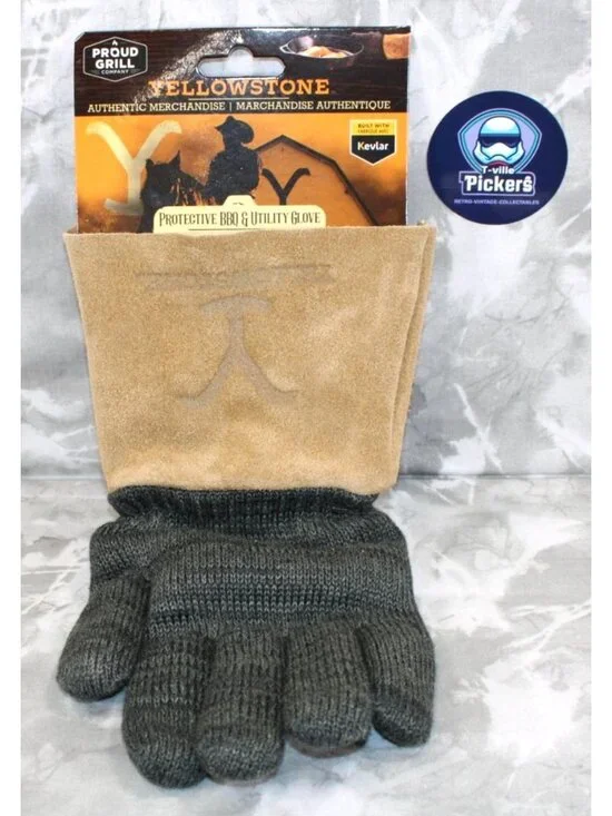 Authentic Yellowstone Leather, Wool made with Kevlar Heat Resistance Grill Glove