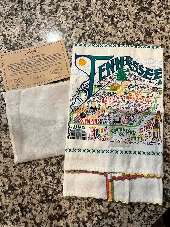 BRAND NEW - Catstudio Tennessee State Decorative Kitchen Towel