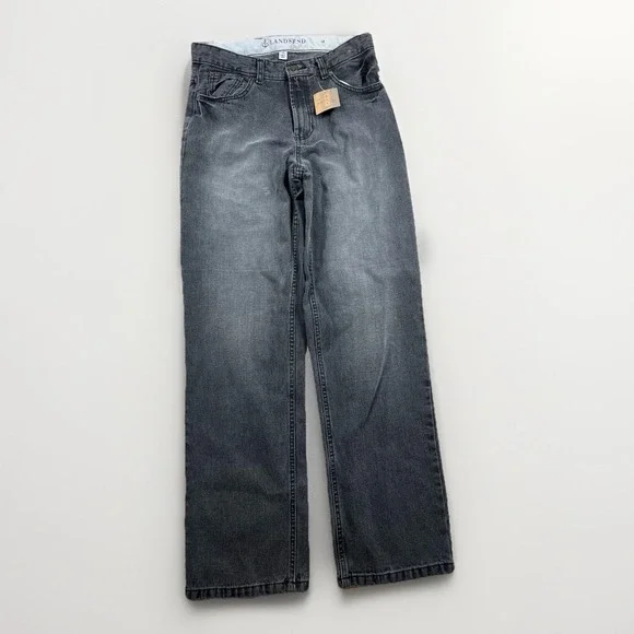 Lands' End Jeans Size 18‎ Kids Mid Rise Stretch Straight Leg Blue Denim NWT