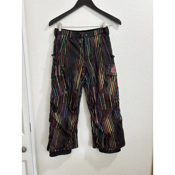 Burton DryRide All Access Pants Boys Cargo Ski Snowboard Med 7/8‎ Multicolor