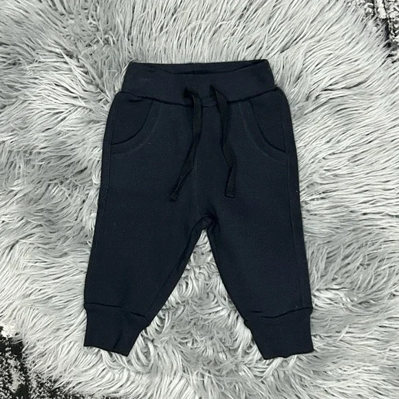 Kidential Baby French Terry Black Jogger Sweatpants Size 6/9 Month