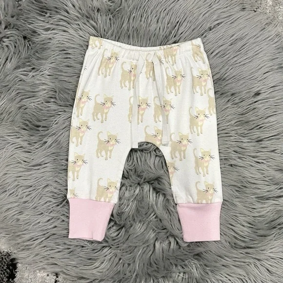 Sapling Girls Kitty Leggings Size 3/6 Month NEW