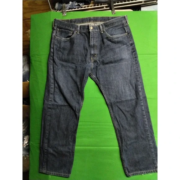 Levi's 505 Men's Jeans 40x30 Dark Wash Straight Leg Stretch Blue Denim