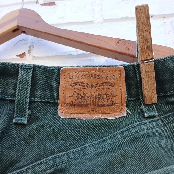 Vintage Levi's 546 Loose Jeans Green Skater