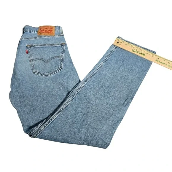 Levis 505 Regular‎ vntg Straight Leg Light Wash Blue Jeans Mens 32x34 retro. 651