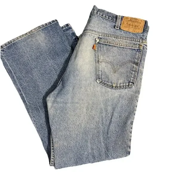 Vintage Levi’s 517 Orange Tab Bootcut Flair Talon Zipper USA made 36/29