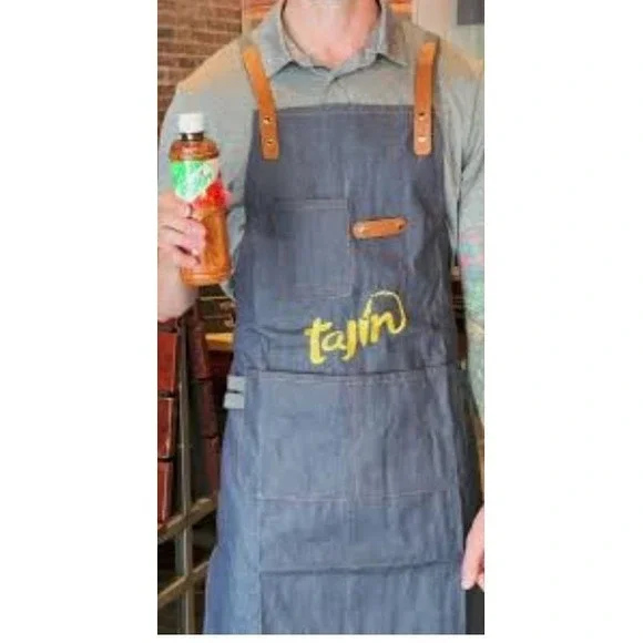 Tajin Seasoning Denim BBQ Apron w/ Embroidered Logo - One Size