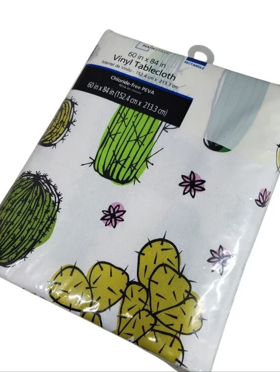 Cactus Mainstays Tablecloth Western Cowboy Outdoor Camping Beach 60x84