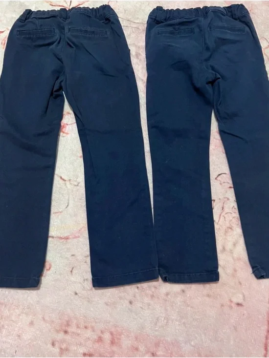 The Children's Place Navy Blue Kids' Pull-On Pants Ruffle-edge Front Pockets
