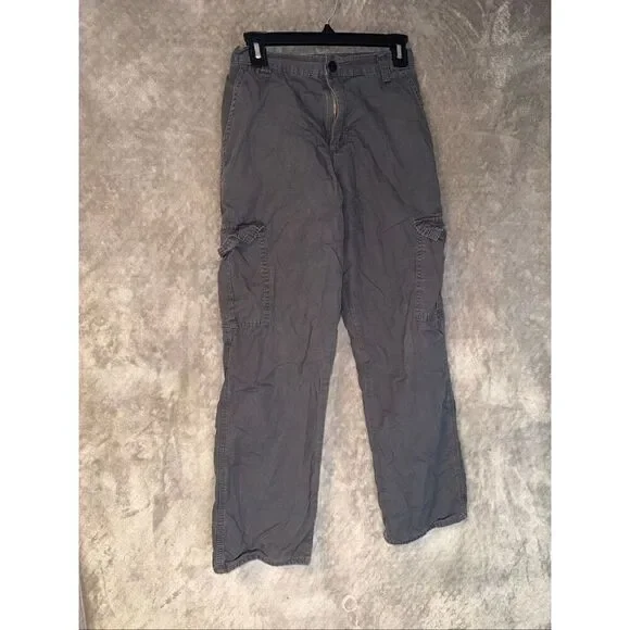Wrangler Boys 16R Flannel Lined Cargo Pants Hiking Outdoors Camping #769