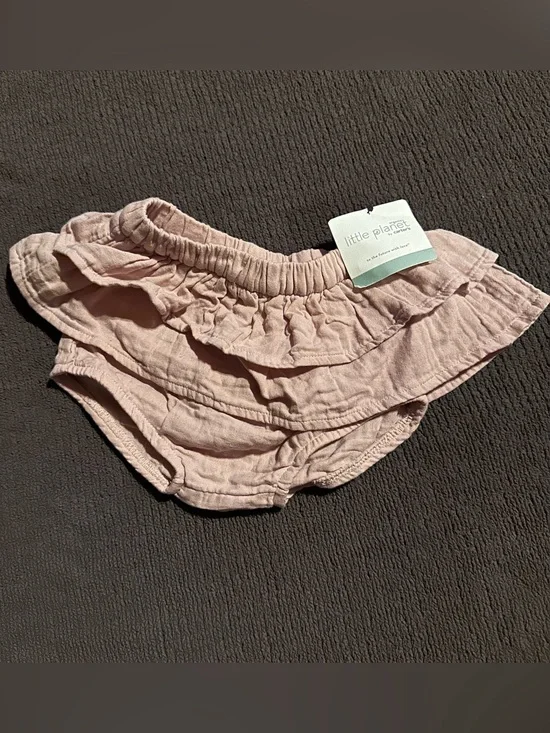 Little Planet Carter’s Baby Girl 24M Organic Cotton Gauze Ruffle Bloomers NWT Pi