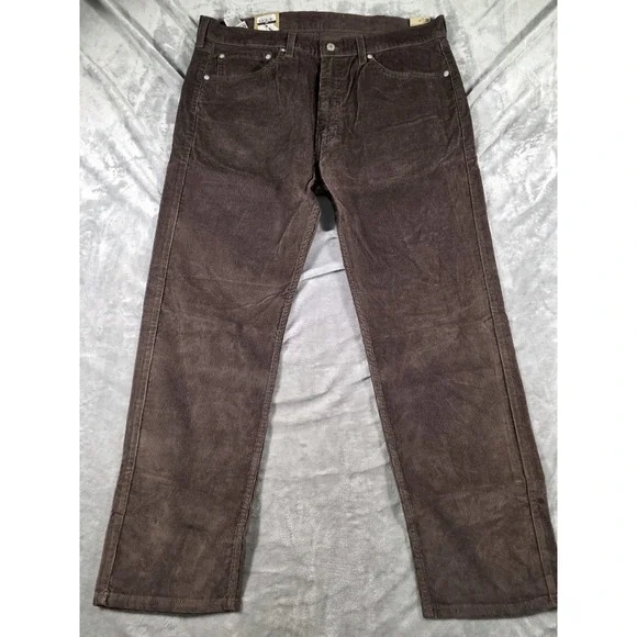 NWT Levi's 505‎ Men 38x30 Jeans Regular Stretch Fit Brown Corduroy Pants