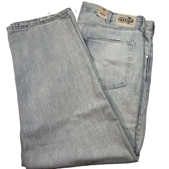 Nwt Levis SilverTab 40x30 Men's Loose 100% Cotton Tapered Leg Jeans READ MORE
