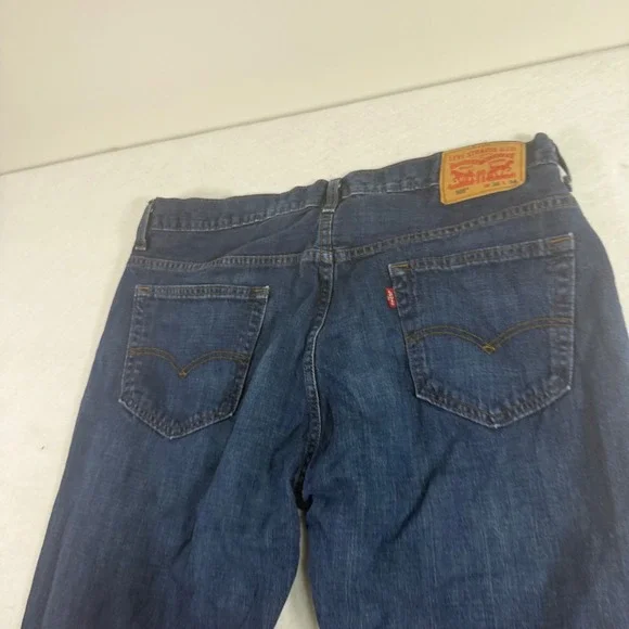 Levis 559 Relaxed Straight Jeans Mens 36x34 Dark Wash Indigo Denim 00559-0202