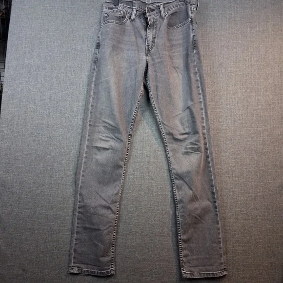 Levis 511 Slim Fit Grey Denim Jeans Mens 34x36 Faded Wash Stretch Pants