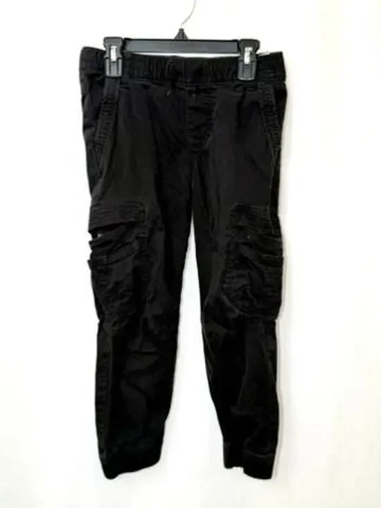 Wrangler Boys Cargo Jogger Pants Size 8 Regular Black Elastic Waist Stretch