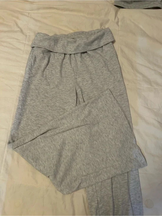 Lost Kids Gray Fold-Over Waist Leggings