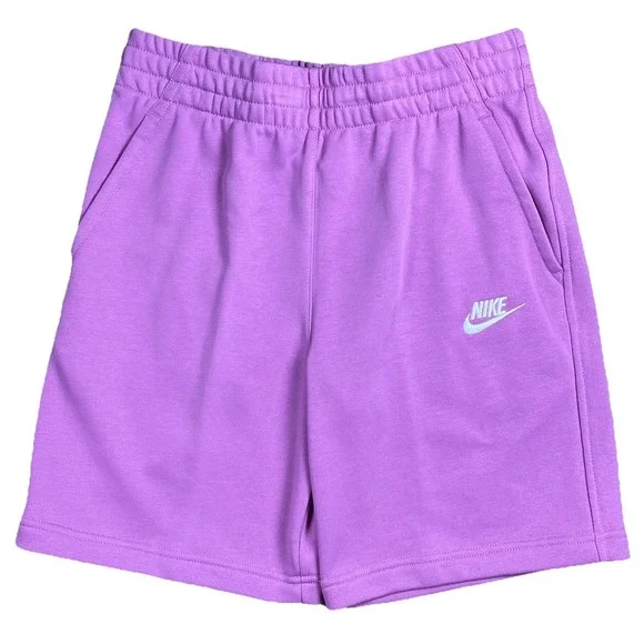 Nike Shorts Youth Pink Sportswear Club Fleece French Terry Bubblegum Unisex XL