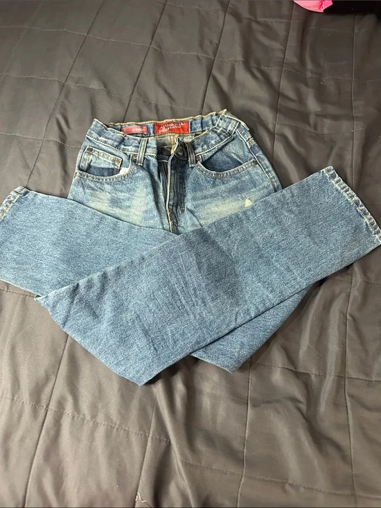Classic Blue High-Waist Denim Jeans