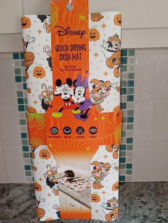 Disney Halloween Mickey & Minnie Quick Dish Drying Mat