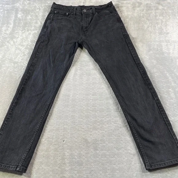 Levis Jeans 505 Mens W33 L32 Black Straight Denim Punk Grunge‎ Rock 31x29