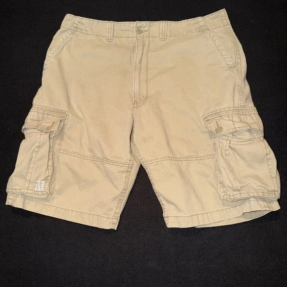 Signature By Levi Strauss Cargo Shorts Khaki Authentics Casual Mens 38