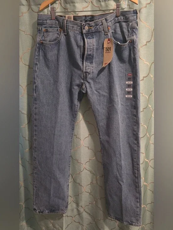 Levi's Strauss 501 Original Medium Wash Button Fly Denim Jeans Men's 36 x 32 NWT